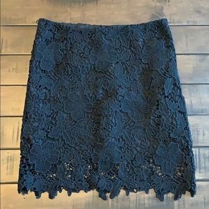 Black Eyelet Pencil Skirt